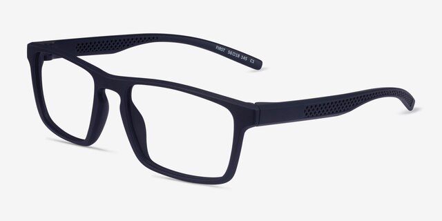 First Navy PlasticEyeglass Frames from EyeBuyDirect, Angle View
