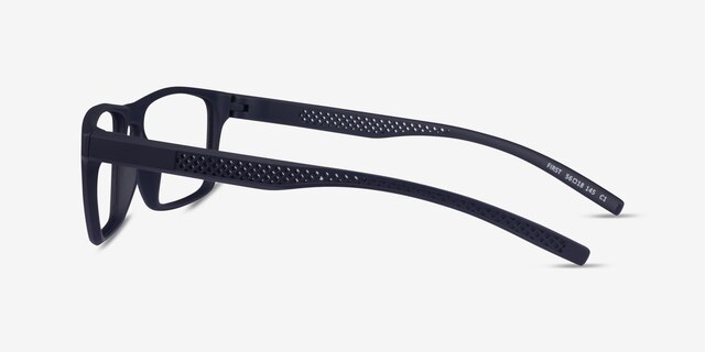 First Navy PlasticEyeglass Frames from EyeBuyDirect, Side View