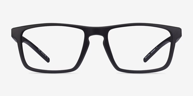 First Black PlasticEyeglass Frames from EyeBuyDirect, Front View