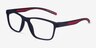 Base Blue Red PlastiqueMontures de lunettes de vue d'EyeBuyDirect, Vue d'Angle