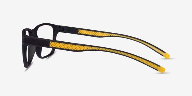 Base Black Yellow PlastiqueMontures de lunettes de vue d'EyeBuyDirect, Vue de Côté