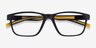 Base Black Yellow PlastiqueMontures de lunettes de vue d'EyeBuyDirect, Vue Rapprochée