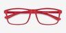 Team Matte Red PlastiqueMontures de lunettes de vue d'EyeBuyDirect, Vue Rapprochée