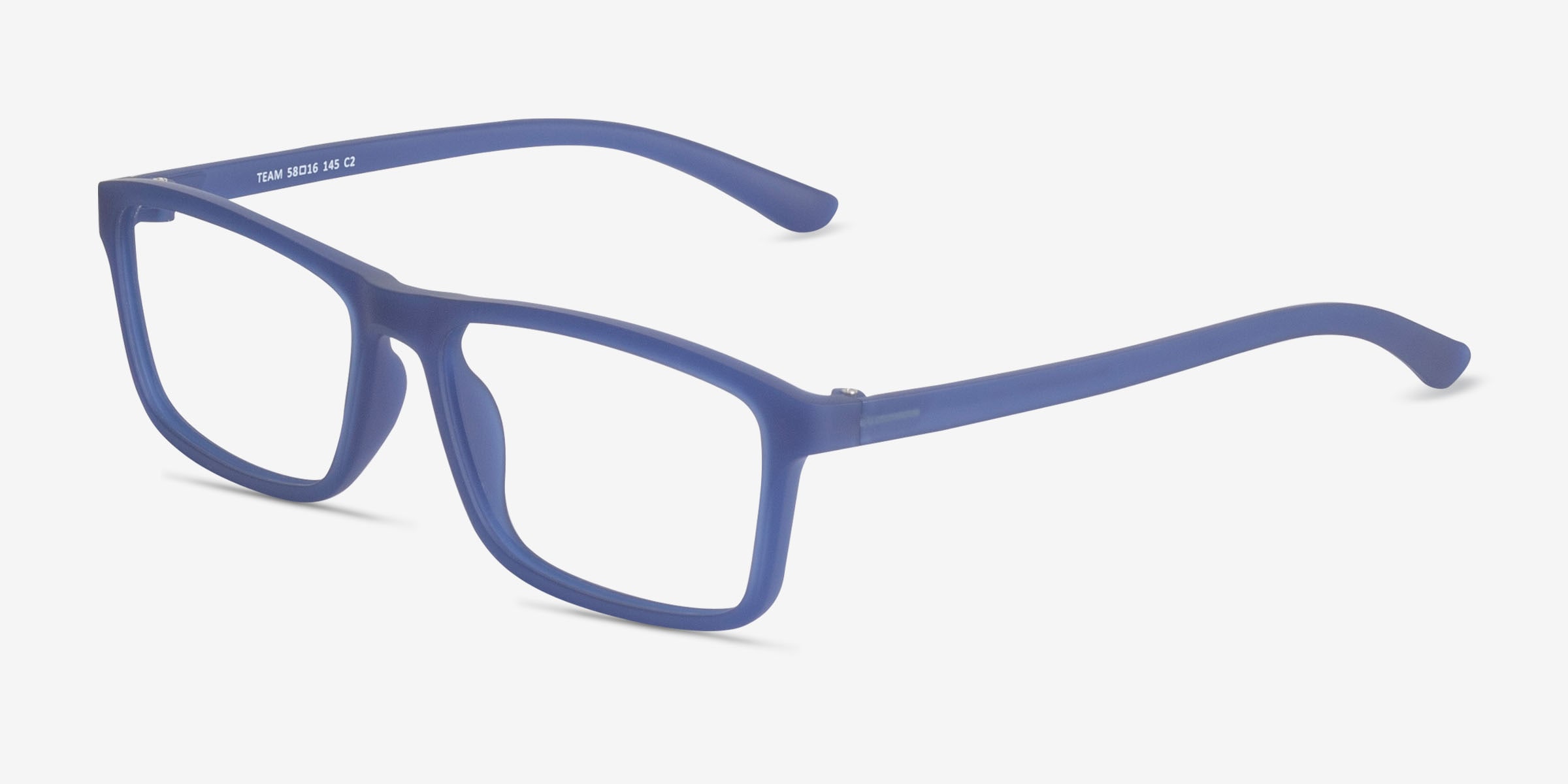 Team Rectangle Matte Blue Full Rim Eyeglasses | Eyebuydirect Canada