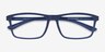 Team Matte Blue PlastiqueMontures de lunettes de vue d'EyeBuyDirect, Vue Rapprochée