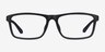 Team Matte Black PlasticEyeglass Frames from EyeBuyDirect, Front View