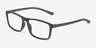 Team Matte Black PlasticEyeglass Frames from EyeBuyDirect, Angle View