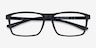 Team Matte Black PlasticEyeglass Frames from EyeBuyDirect, Closed View