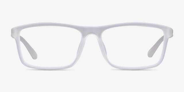 Team Matte Clear PlasticEyeglass Frames from EyeBuyDirect, Front View