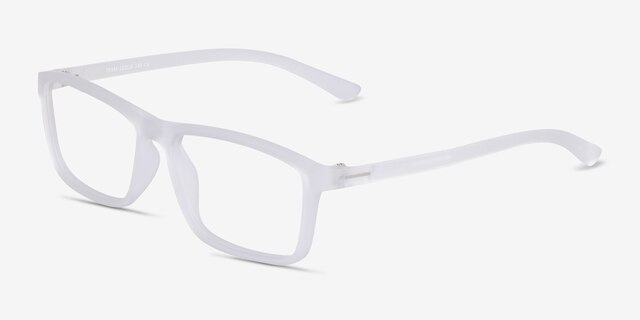 Team Matte Clear PlasticEyeglass Frames from EyeBuyDirect, Angle View