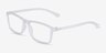 Team Matte Clear PlasticEyeglass Frames from EyeBuyDirect, Angle View
