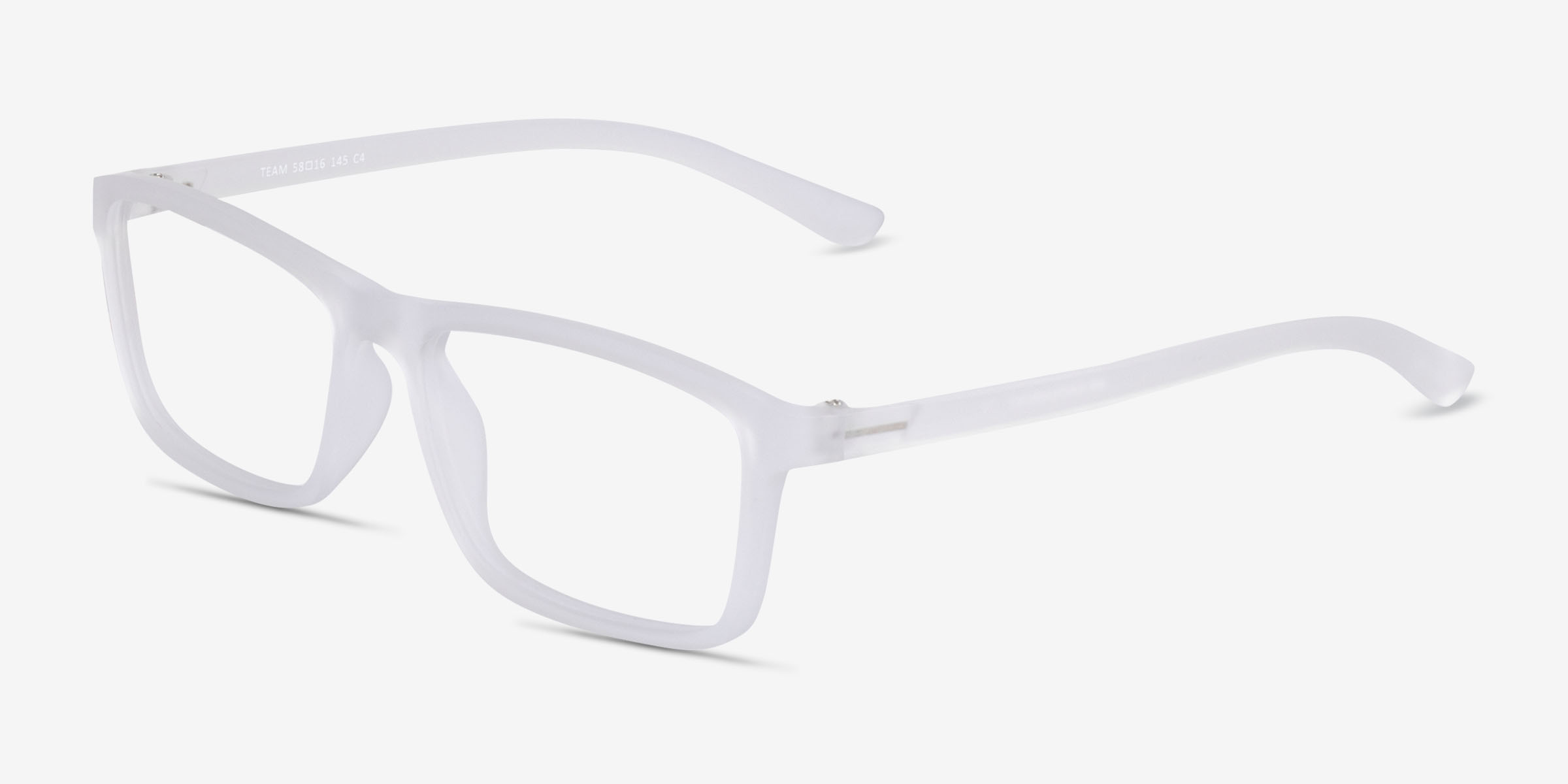 Team Rectangle Matte Clear Full Rim Eyeglasses Eyebuydirect Canada