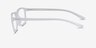 Team Matte Clear PlasticEyeglass Frames from EyeBuyDirect, Side View
