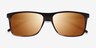 Catch Matte Striped Brown AcetateSunglass Frames from EyeBuyDirect, Closed View