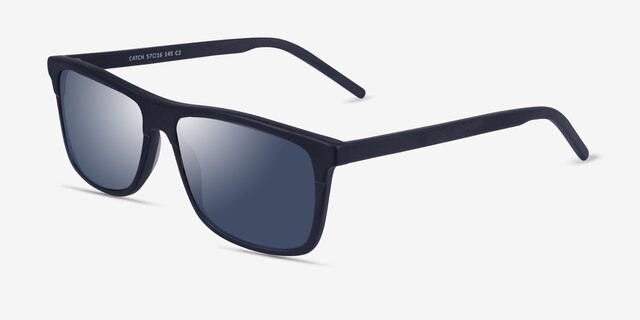 Catch Navy AcetateSunglass Frames from EyeBuyDirect, Angle View