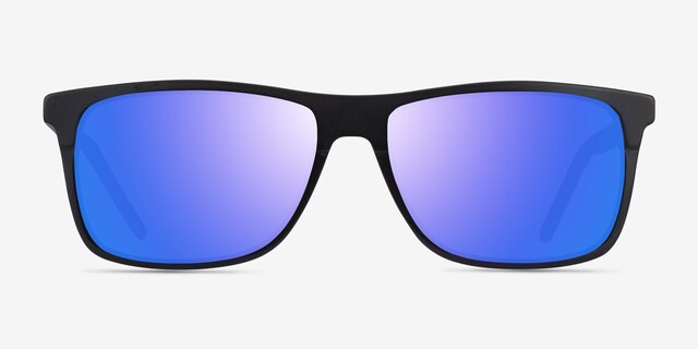 Catch Noir AcétateSoleil de Lunette de vue d'EyeBuyDirect, Vue de Face