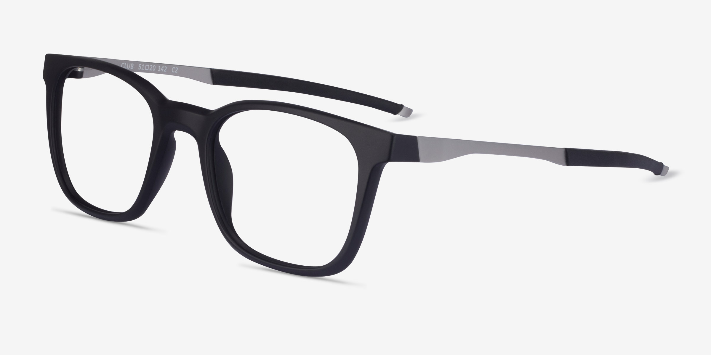 Club Square Black Glasses For Men Eyebuydirect Canada 