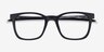 Club Noir MétalMontures de lunettes de vue d'EyeBuyDirect, Vue Rapprochée