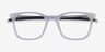 Club Clear MetalEyeglass Frames from EyeBuyDirect, Closed View