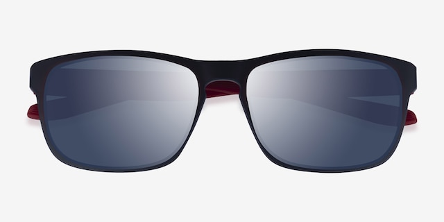Kick Matte Blue Red PlasticSunglass Frames from EyeBuyDirect, Closed View