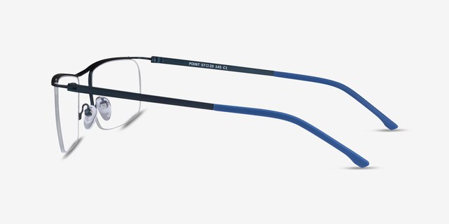 Point Navy MetalEyeglass Frames from EyeBuyDirect, Side View