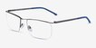 Point Gunmetal MetalEyeglass Frames from EyeBuyDirect, Angle View