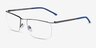 Point Gunmetal MetalEyeglass Frames from EyeBuyDirect, Angle View