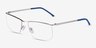 Point Silver MétalMontures de lunettes de vue d'EyeBuyDirect, Vue d'Angle
