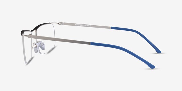 Point Silver MétalMontures de lunettes de vue d'EyeBuyDirect, Vue de Côté