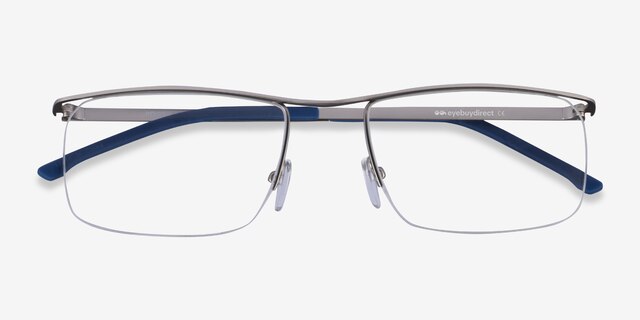 Point Silver MétalMontures de lunettes de vue d'EyeBuyDirect, Vue Rapprochée