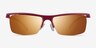 Turnover Matte Red PlasticSunglass Frames from EyeBuyDirect, Front View