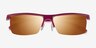 Turnover Matte Red PlasticSunglass Frames from EyeBuyDirect, Closed View