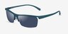Turnover Matte Teal PlasticSunglass Frames from EyeBuyDirect, Angle View