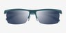 Turnover Matte Teal PlasticSunglass Frames from EyeBuyDirect, Closed View