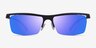 Turnover Matte Black PlasticSunglass Frames from EyeBuyDirect, Front View