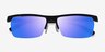 Turnover Matte Black PlasticSunglass Frames from EyeBuyDirect, Closed View