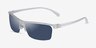 Turnover Matte Clear PlasticSunglass Frames from EyeBuyDirect, Angle View