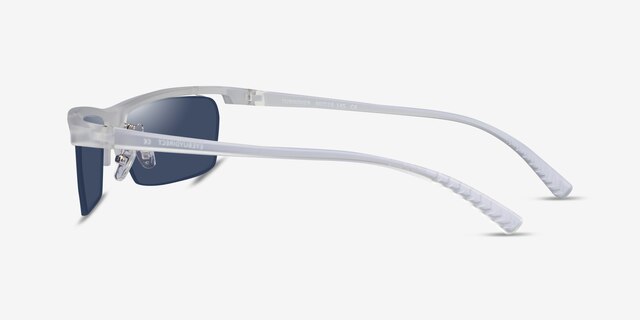 Turnover Matte Clear PlasticSunglass Frames from EyeBuyDirect, Side View