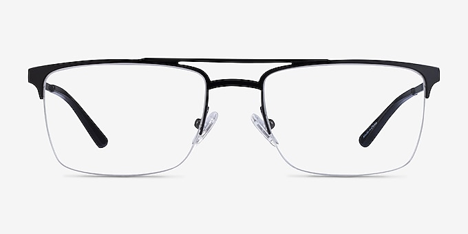 Huddle Black Metal Eyeglass Frames