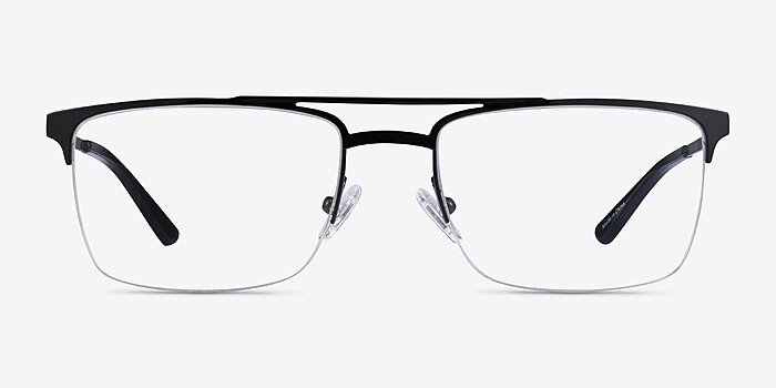 Huddle Black Metal Eyeglass Frames from EyeBuyDirect