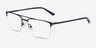 Huddle Black MetalEyeglass Frames from EyeBuyDirect, Angle View