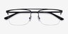 Huddle Black MetalEyeglass Frames from EyeBuyDirect, Closed View