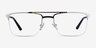 Huddle Silver MetalEyeglass Frames from EyeBuyDirect, Front View