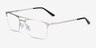 Huddle Silver MetalEyeglass Frames from EyeBuyDirect, Angle View