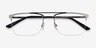 Huddle Silver MetalEyeglass Frames from EyeBuyDirect, Closed View