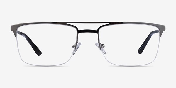 Huddle Gunmetal Metal Eyeglass Frames