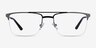 Huddle Gunmetal MétalMontures de lunettes de vue d'EyeBuyDirect, Vue de Face