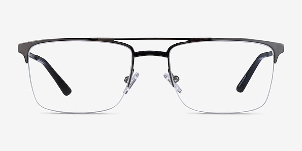 Huddle Gunmetal Metal Eyeglass Frames