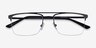 Huddle Gunmetal MétalMontures de lunettes de vue d'EyeBuyDirect, Vue Rapprochée