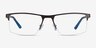 Interception Brown  Blue MetalEyeglass Frames from EyeBuyDirect, Front View